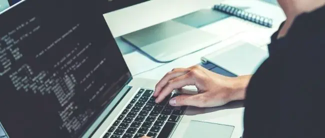 Développeur Web en train de coder